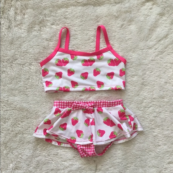 SOLD❌Strawberry two piece bathing suit - Picture 2 of 8
